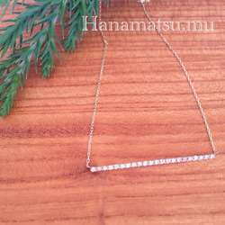 Sparkling 　Diamond　bar Necklace (CL) 1枚目の画像