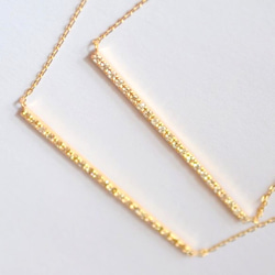 Sparkling 　Diamond　bar Necklace (CL) 2枚目の画像