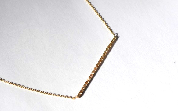 Sparkling 　Diamond　bar Necklace (CL) 3枚目の画像