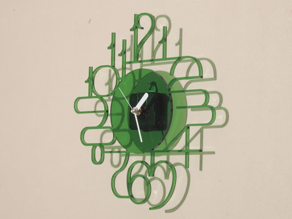 ｱｸﾘﾙ･ｸﾗﾌﾄ 掛け時計 [ﾄﾘﾆﾃｨ] Trinity GREEN 2枚目の画像