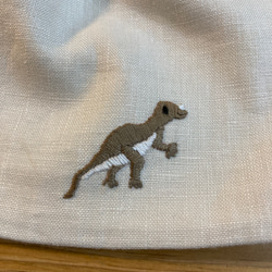 恐竜　刺繍　巾着袋　小　 3枚目の画像