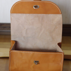 『5,000円値下げしました』  総手縫いヌメ革筒形バッグS(170091) 4枚目の画像