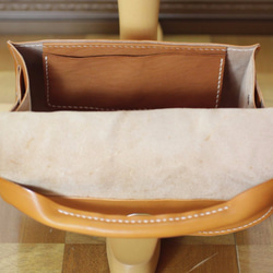 『5,000円値下げしました』  総手縫いヌメ革筒形バッグS(170091) 5枚目の画像