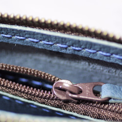『30%値下げしました』  総手縫い イタリア製ヌメ革 スタイリッシュ長財布(170151)　選べる4色 9枚目の画像