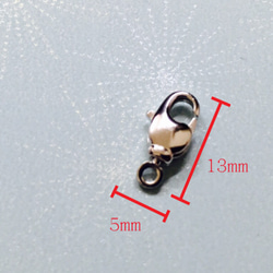 可旋轉龍蝦扣頭13*5mm(另有金色)，編號：W1022 第7張的照片
