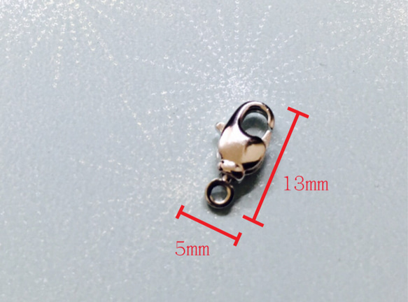 可旋轉龍蝦扣頭13*5mm(另有金色)，編號：W1022 第7張的照片