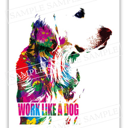 【A3ポスター】WORK LIKE A DOG 犬 2枚目の画像