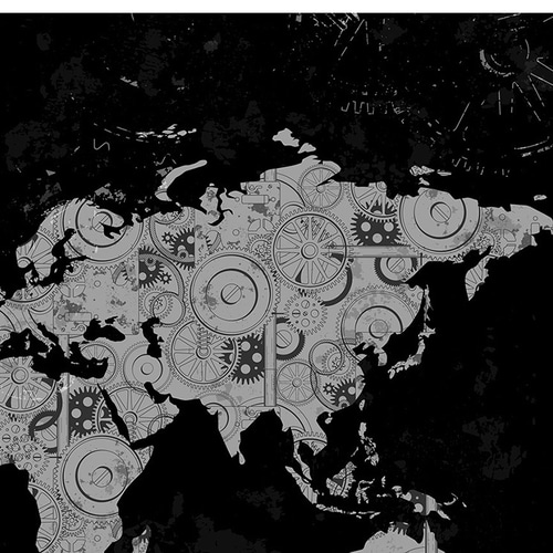 機械仕掛けの世界地図 【A3アートポスター】 
