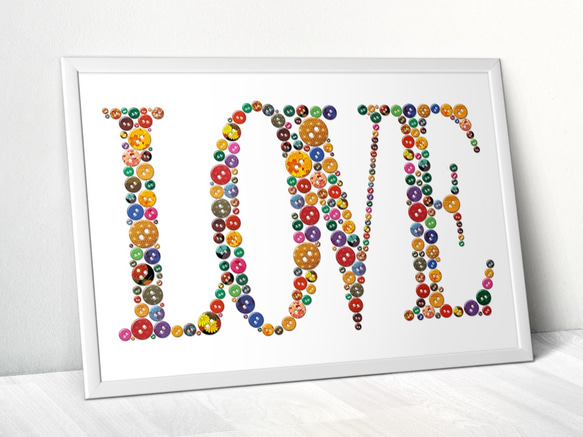 THE LOVE 【ボタンアートグラフィック】