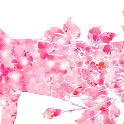 桜猫-春の予感-　　【A3アートポスター】"おしゃれインテリア雑貨/ネコ/サクラ/春" 2枚目の画像