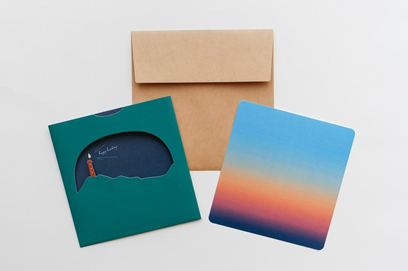 空の色が変わる　夜更けのバースデーカード（灯台） 4枚目の画像