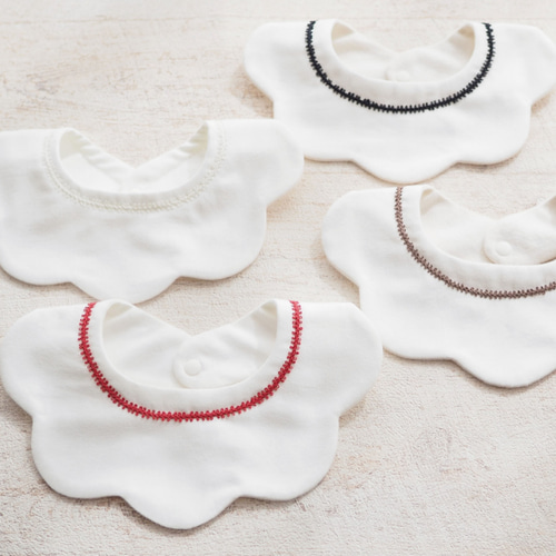 名入れ ✦ 小さなリネンリボンスタイ ✦ もくもく ✦ 選べるリボン