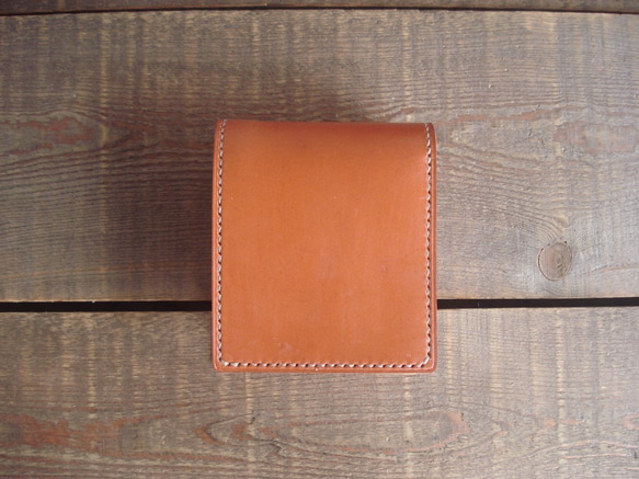 二つ折り財布 box-a オレンジブラウン 1枚目の画像
