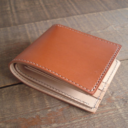 二つ折り財布 box-a オレンジブラウン 4枚目の画像