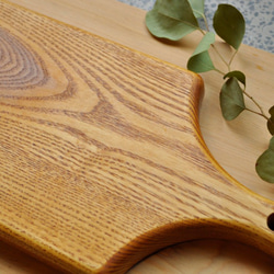 山形紋白蠟木餐板 生漆/木砧板/麵包板/木托盤/白臘木 第2張的照片