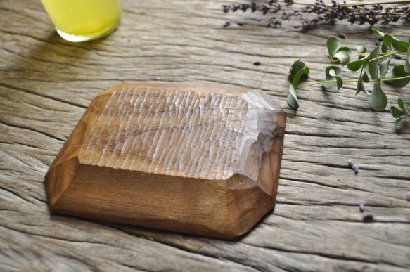 皿デザートプレート/マット/クルミ/木材切断線をフランス語デニムミニ小さなコーナーは、創造的なシリーズを織ります 4枚目の画像