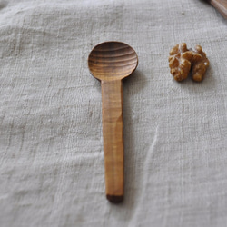 寬柄-日本山櫻花木手刻甜點木匙 木湯匙/手雕/甜點 第6張的照片