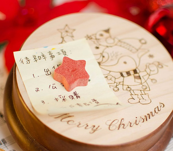 【客製化禮物】狐狸和好朋友的耶誕樹┇音樂盒 Memo夾 第3張的照片