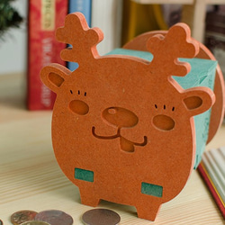 ] [誕生日プレゼントの貯金箱貯金箱のグローブボックス┇ポールいたずら少し鹿単一のエントリ 1枚目の画像
