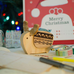 【客製化禮物】生活小物 紙膠台┇耶誕麋鹿 第2張的照片