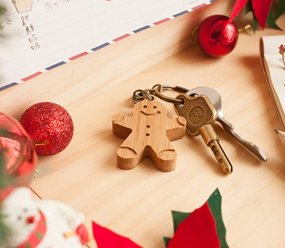 【聖誕節禮物】可愛鑰匙圈┇甜心薑餅人 第1張的照片