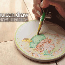 【客製化禮物 】DIY彩繪陶瓷十二生肖杯墊┇ 飼老鼠補布袋 第2張的照片