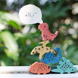 【療癒小物】彩色 客製化 磁鐵 名片夾 ┇小恐龍 單入 第1張的照片