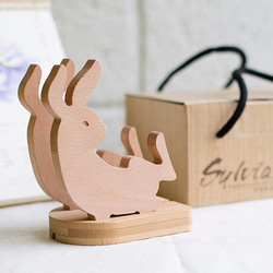 [クリスマスギフト交換] Bunny┇iPhone Android Log Phone Holder 2枚目の画像