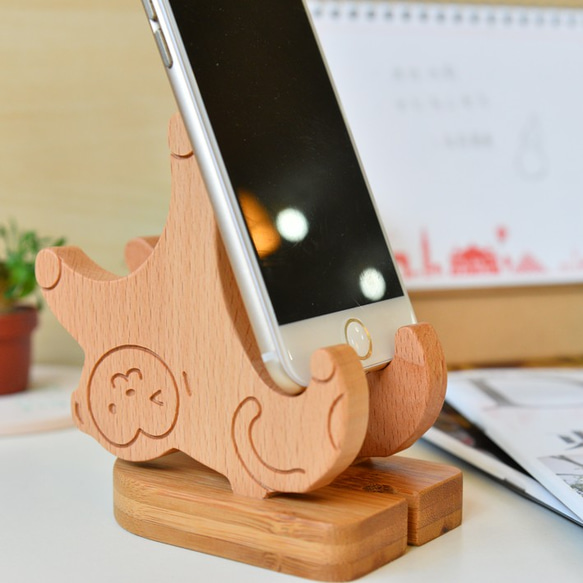 【聖誕交換禮物】翻轉未來 小猴子 cute monkey┇iPhone Android 客製化手機座 第1張的照片