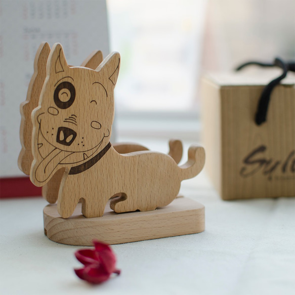 【聖誕交換禮物】賤狗┇iPhone Android 客製化手機座 第2張的照片