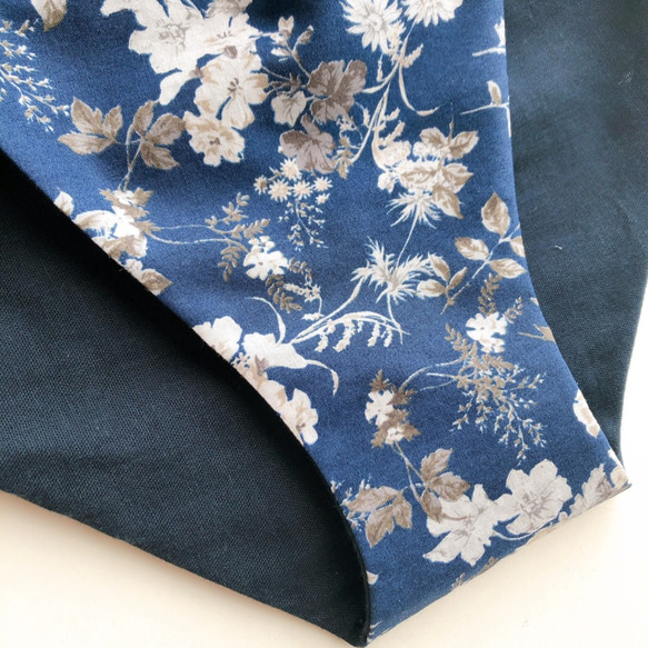 100% 日本棉面料 * Luna 腰布褲 * 別緻的海軍藍花卉圖案 * 全新 * 最高品質 * 無壓力 * 手工製作 * 禮物 第4張的照片