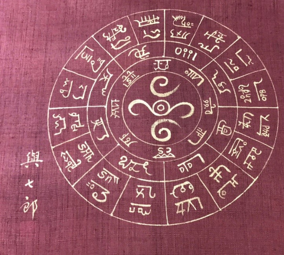 龍体文字フトマニ図】癒しの波動。古代人の宇宙。神様の座席表