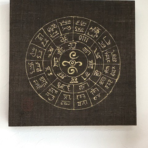 龍体文字フトマニ図】癒しの波動。古代人の宇宙。神様の座席表
