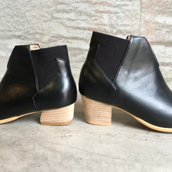 The Deep - Benthodesmus - Black Leather Handmade *Ankle boot 4枚目の画像