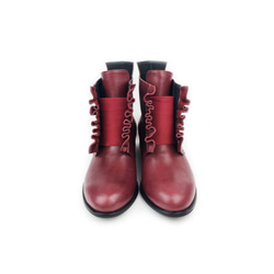 The Deep-sea anemones-Burgundy Red  Leather Handmade *Boots* 4枚目の画像