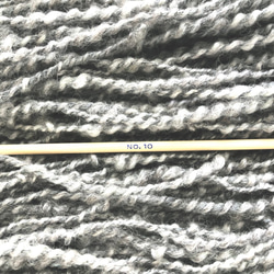 手紡ぎ毛糸〜Spino 双糸 ナチュラルグレー145g　N-1 3枚目の画像