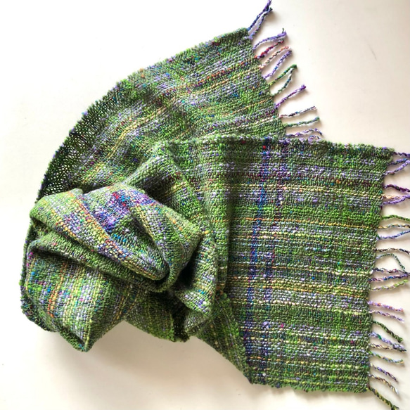 販売済】 手織りマフラー 「森を散歩」 マフラー Spino 通販 12542128