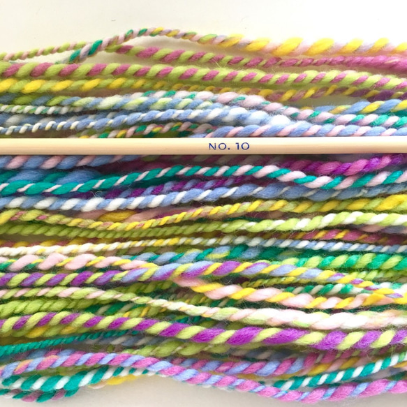 SALE : 手紡ぎ毛糸〜Spino 双糸 カラーパレットパステル 4枚目の画像