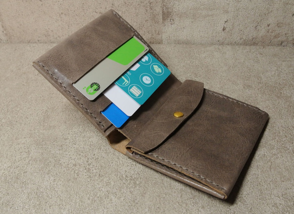 人とかぶらない財布をお求めの方へ Short Wallet v1.5 Grey【受注製作】 3枚目の画像