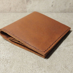 数量限定 至高のイタリアン素材 Slim Short Wallet Ver.1 - Brown 【受注製作】 1枚目の画像