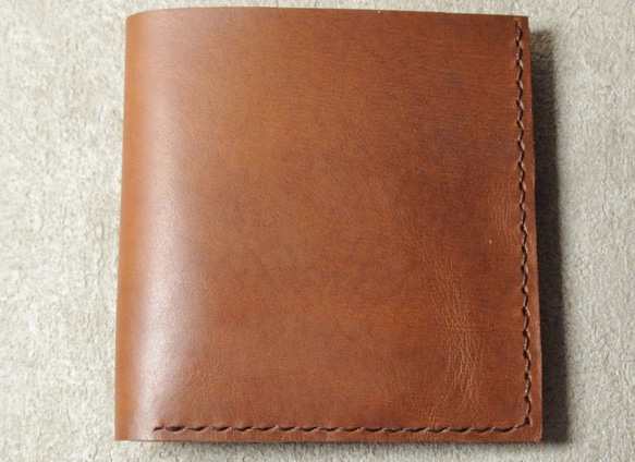 数量限定 至高のイタリアン素材 Slim Short Wallet Ver.1 - Brown 【受注製作】 4枚目の画像