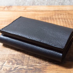 [Build to order] Trifold wallet 1 - Black 第1張的照片