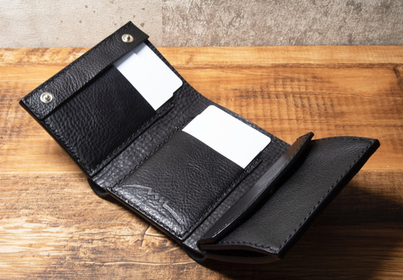 [Build to order] Trifold wallet 1 - Black 第3張的照片