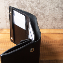 [Build to order] Trifold wallet 1 - Black 第4張的照片