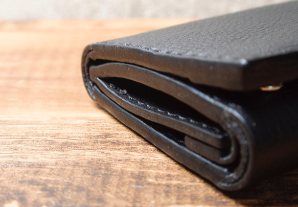 [Build to order] Trifold wallet 1 - Black 第6張的照片