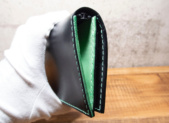[Build to order] Long wallet 1 - 2-Tone Mint Green 第6張的照片