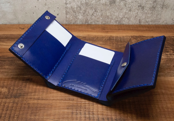 [Build to order] Trifold wallet 1 - Cobalt Blue 第3張的照片