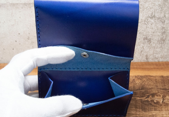 [Build to order] Trifold wallet 1 - Cobalt Blue 第4張的照片