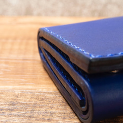 [Build to order] Trifold wallet 1 - Cobalt Blue 第7張的照片