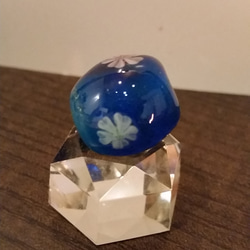 小さなガラスの桜玉、ブルー系1 5枚目の画像